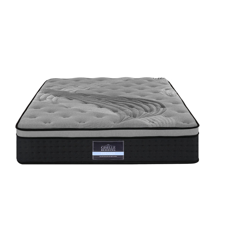 Giselle Bedding Single Mattress 34cm 7-Zone Bamboo Charcoal Fabric with Pocket Spring