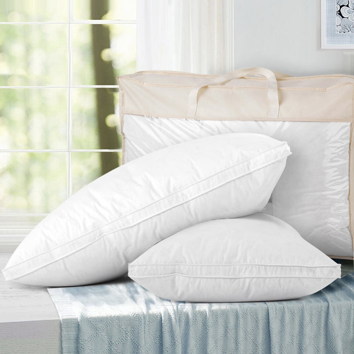 Giselle Bedding Duck Feather Down Pillow Twin Pack