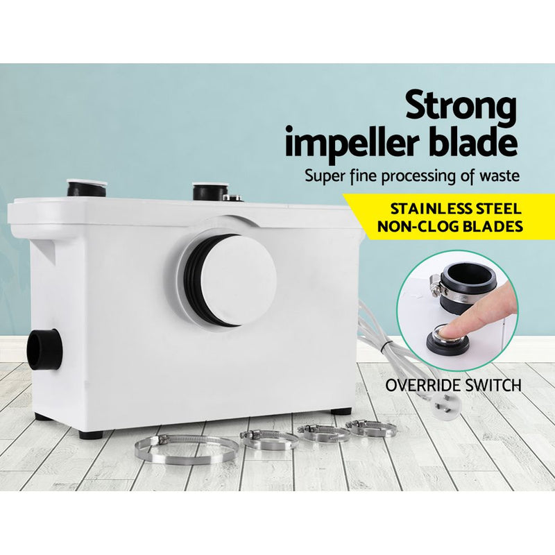 Giantz Macerator Sewerage Pump Waste Water Marine Toilet Disposal Laundry Unit