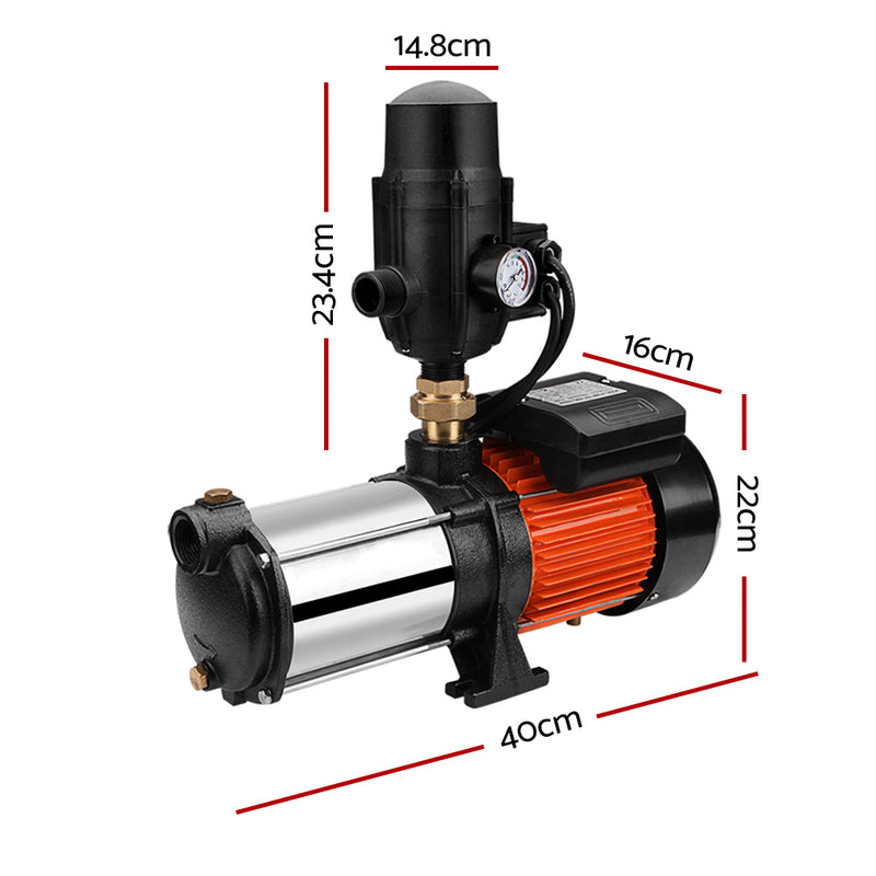 Giantz 1800W Max 5-Stage Garden Water Pump High Pressure Irrigation Booster Pump, Automatic Multi-Stage External Sprinkler Pump for Rainwater Tank Transfer