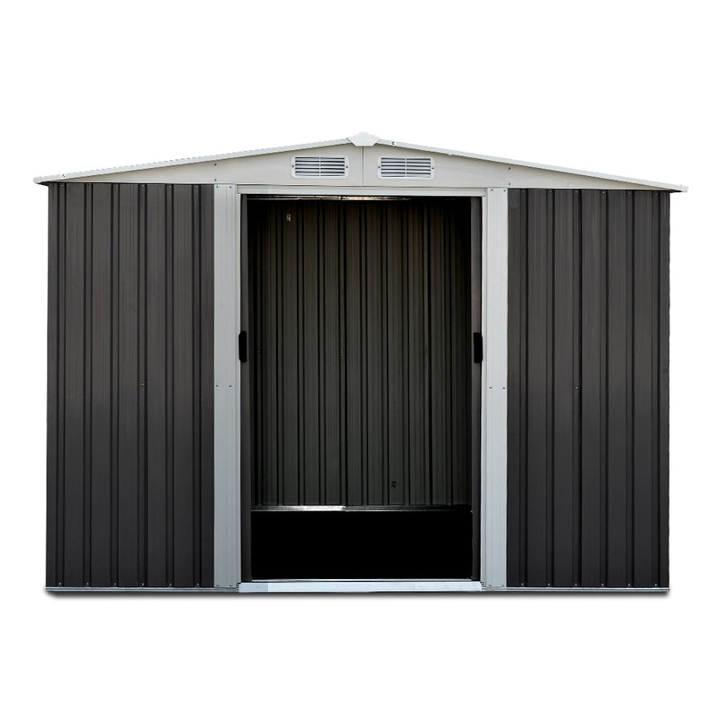 Giantz Garden Shed 2.58x2.07M Sheds Outdoor Storage Workshop Metal Shelter Sliding Door