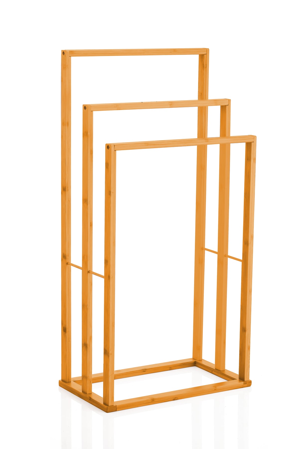 CARLA HOME Bamboo Towel Bar Holder Rack 3-Tier Free Standing for Bathroom. Towel Racks. Towel Rail Bathroom Accessory. Shower Hand Dish Towel. Towel Holder.