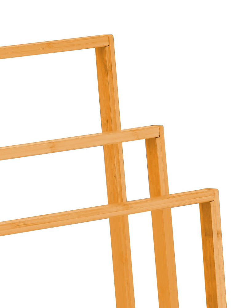 CARLA HOME Bamboo Towel Bar Holder Rack 3-Tier Free Standing for Bathroom. Towel Racks. Towel Rail Bathroom Accessory. Shower Hand Dish Towel. Towel Holder.