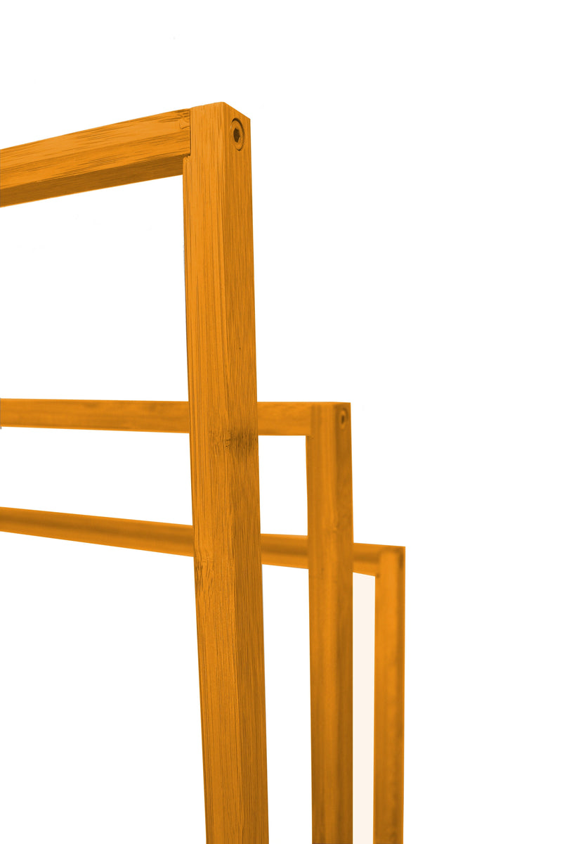 CARLA HOME Bamboo Towel Bar Holder Rack 3-Tier Free Standing for Bathroom. Towel Racks. Towel Rail Bathroom Accessory. Shower Hand Dish Towel. Towel Holder.
