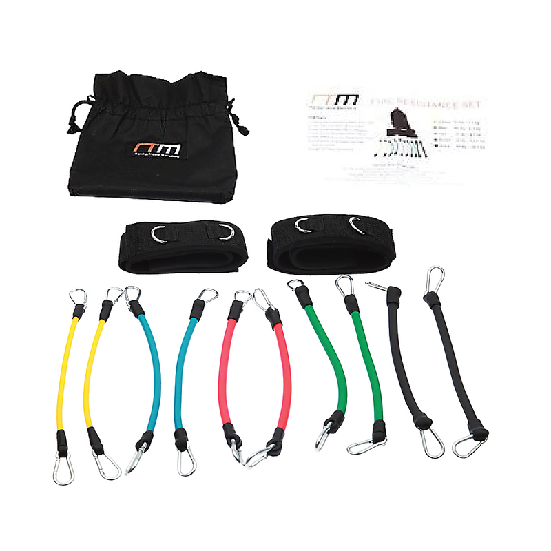 13PC Resistance Bands Set – Fitness Exercise Tubes with Handles & Leg Bands