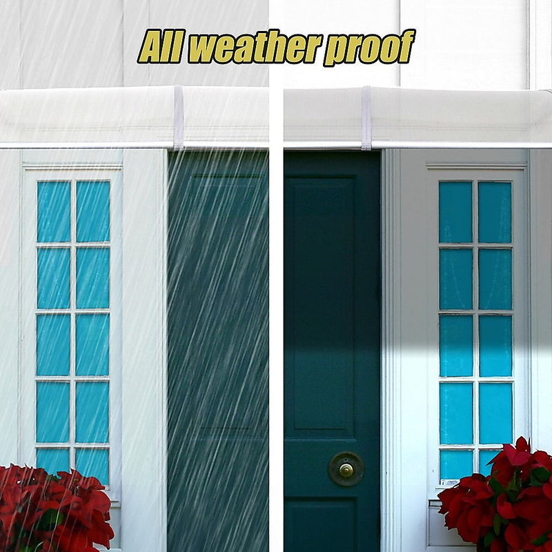 DIY Awning Kit – 1.5x4m Clear Polycarbonate Door & Window Canopy