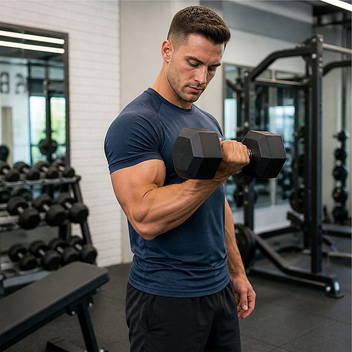 10KG Commercial Rubber Hex Dumbbell Gym Weight