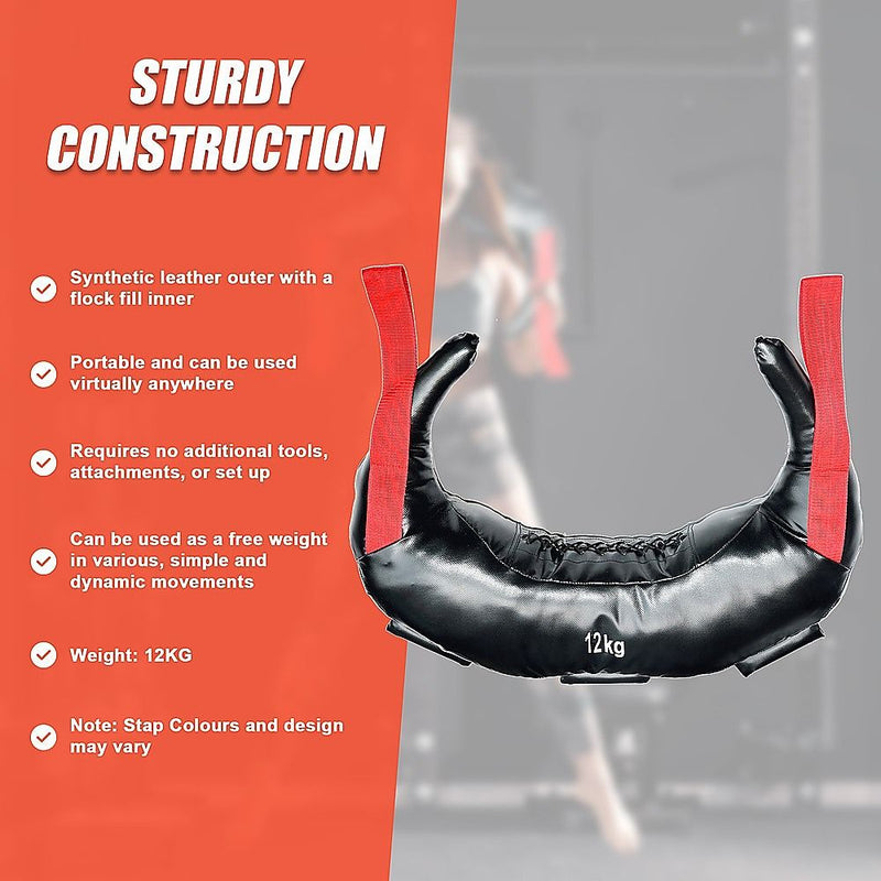 12kg Bulgarian Workout Power Bag for CrossFit Fitness Strength Training and MMA