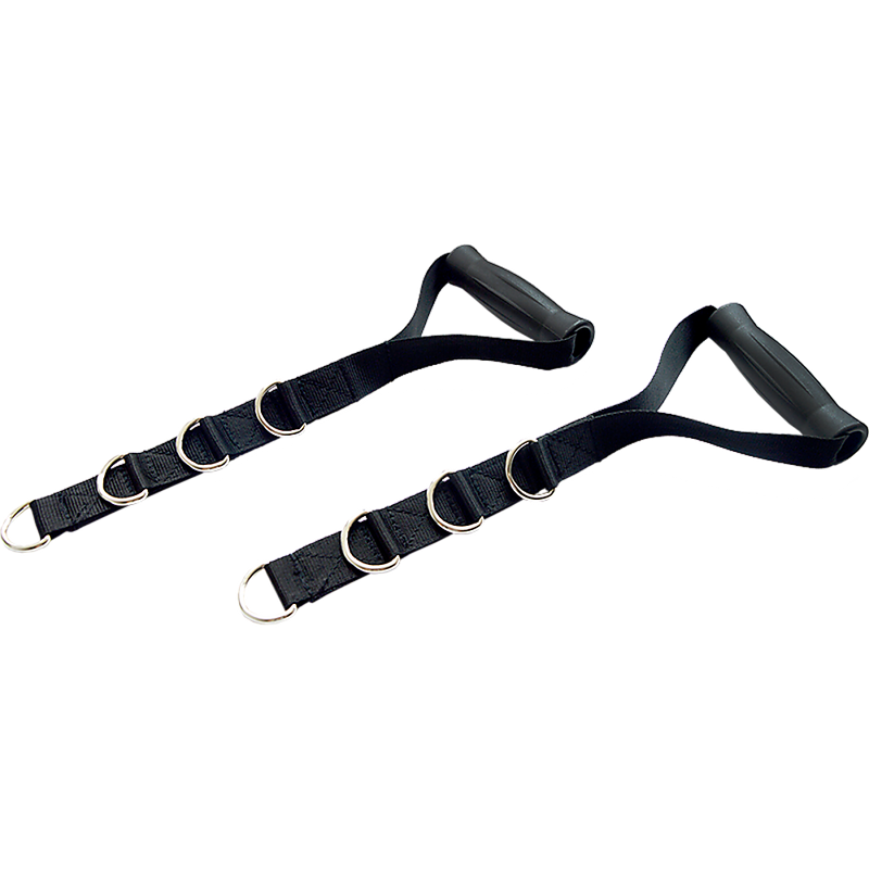 2x Adjustable Nylon Cable Handles – Home Gym Attachment for Strength Training