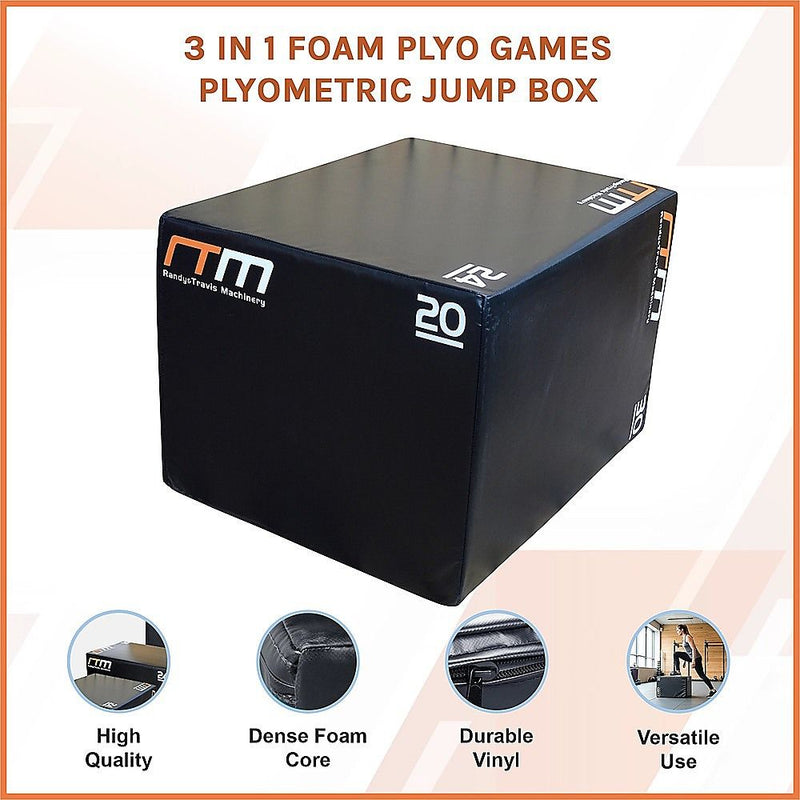 3 IN 1 Foam Plyo Games Plyometric Jump Box