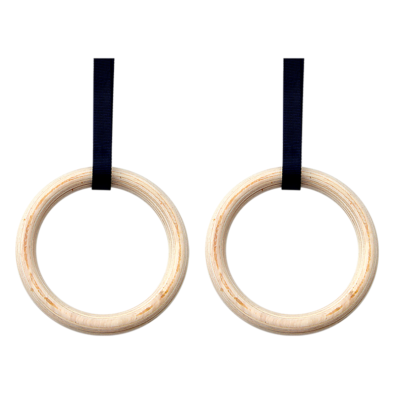 235mm Wooden Gymnastic Rings – Olympic Gym Strength Training & Fitness