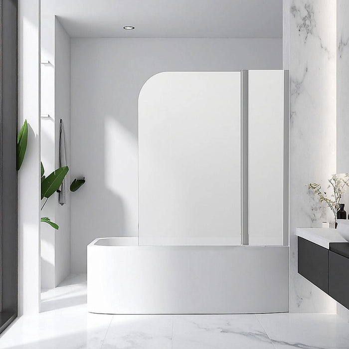 180 Degree Pivot Door 6mm Safety Glass Bath Shower Screen 1200x1400mm By Della Francesca