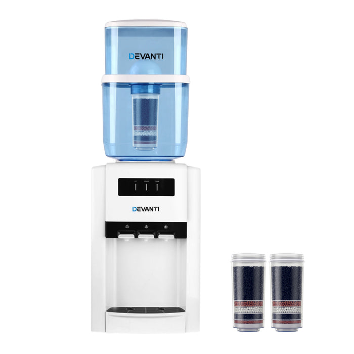 Devanti Water Cooler Dispenser Bench Top 22L w/2 Filter