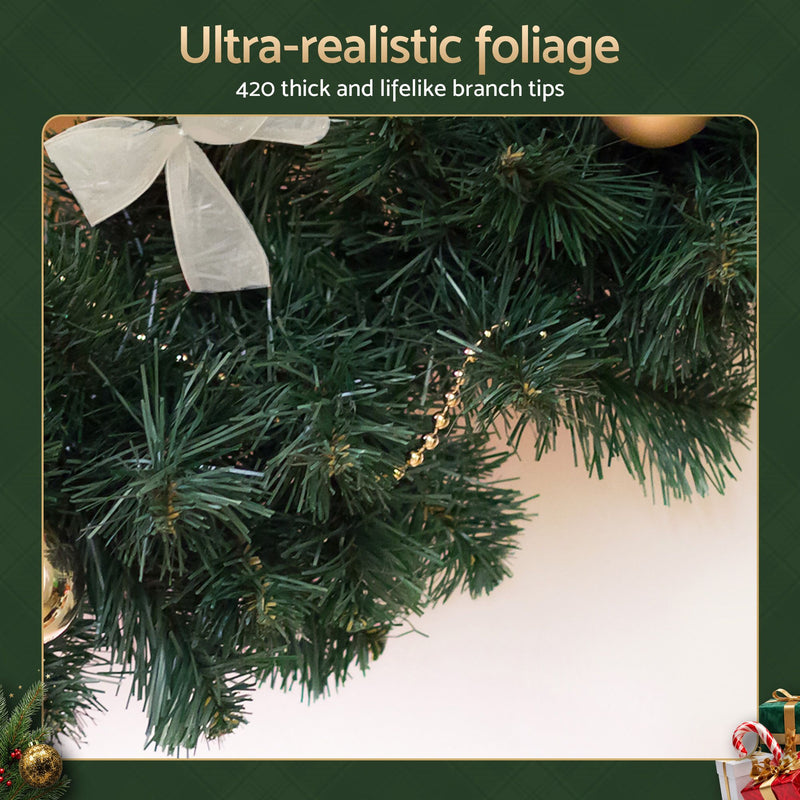 Jingle Jollys 1.8m Christmas Garland Xmas Decorations Green Wedding Party