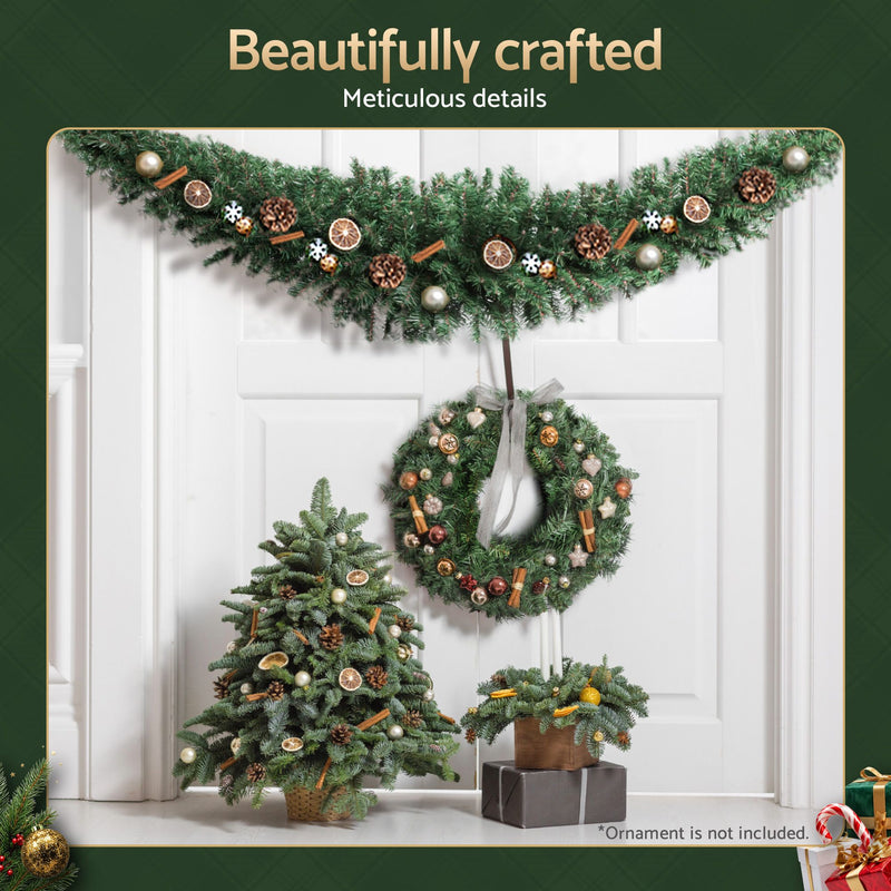 Jingle Jollys 1.8m Christmas Garland Xmas Decorations Green Wedding Party