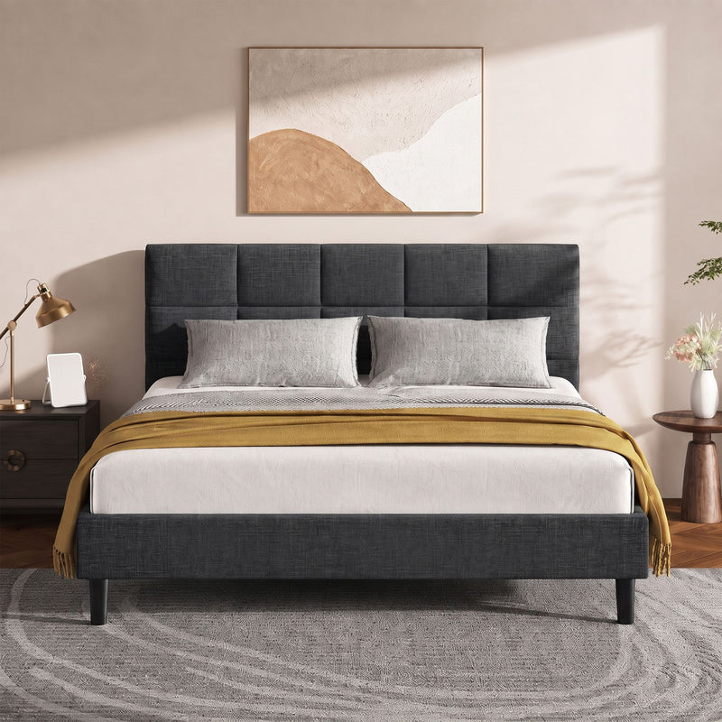 Artiss Tino Queen Bed Frame – Charcoal