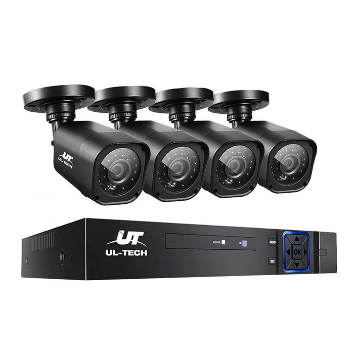 UL-TECH 1080P Security Camera System 4CH DVR with 4 CCTV Square Cameras