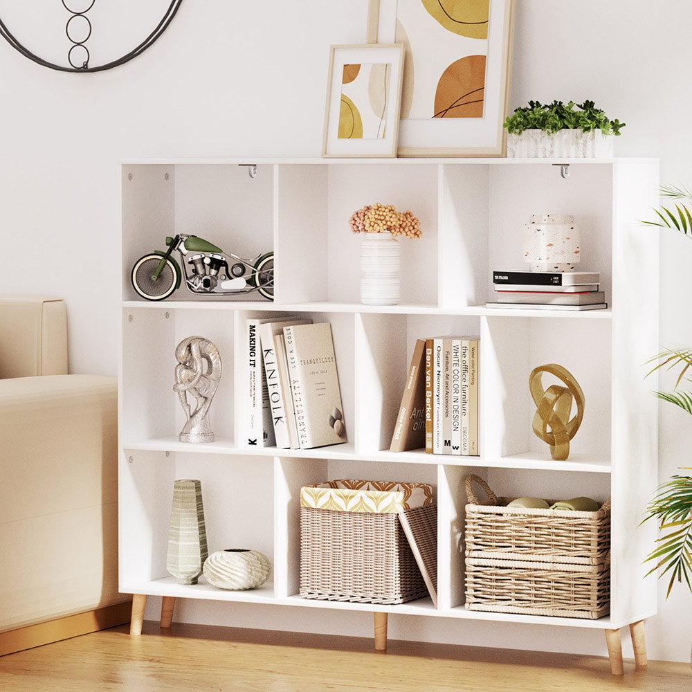 Artiss CORA Bookcase – White & Pine
