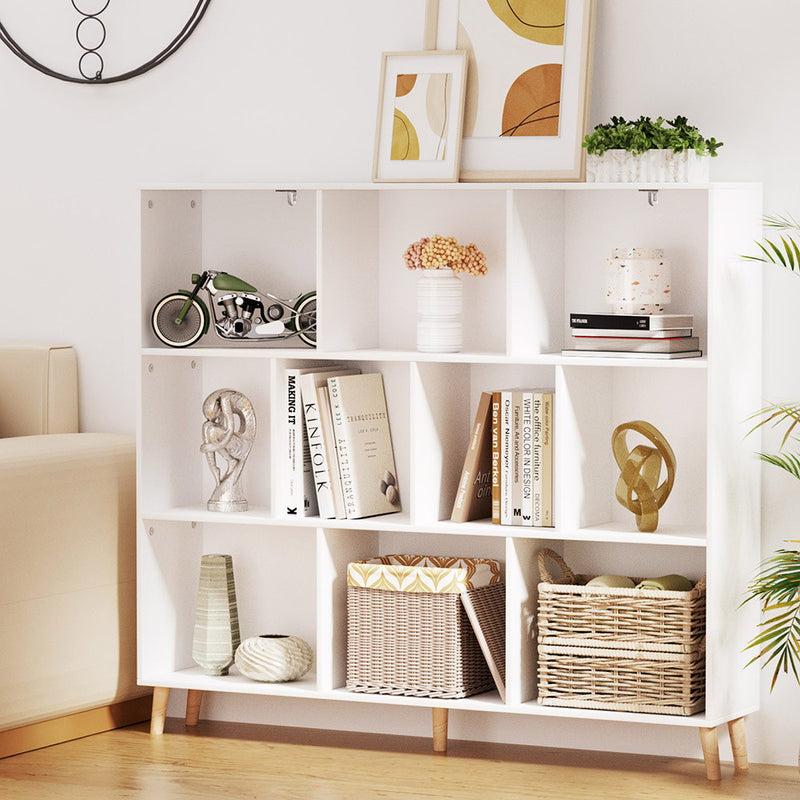 Artiss CORA Bookcase – White & Pine