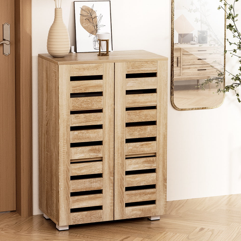 Artiss Shoe Cabinet – Pine/White