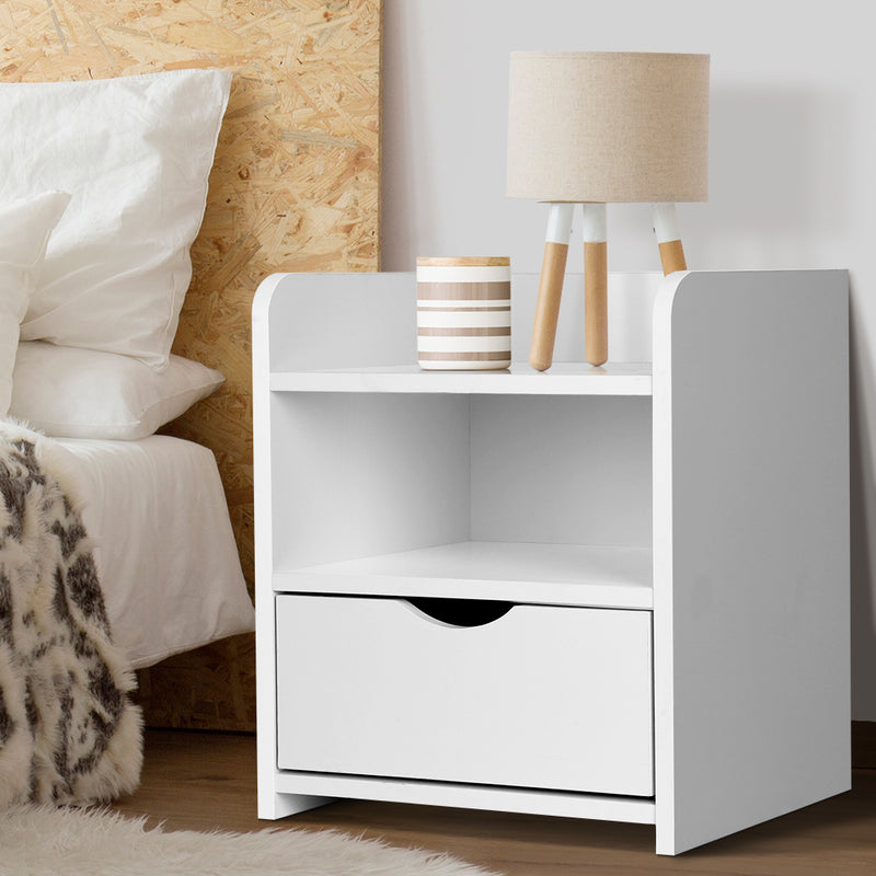 Artiss FARA Bedside Table – White