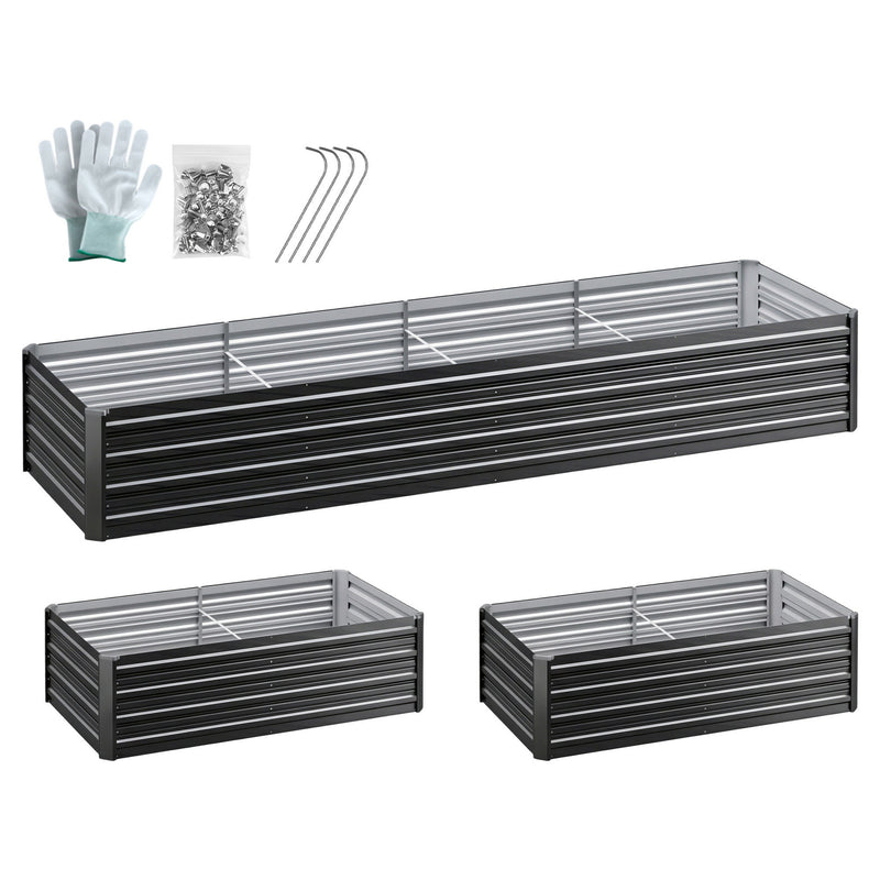 Green Fingers 2-in-1 Raised Garden Bed Kit, 45cm High – 240cm Layout