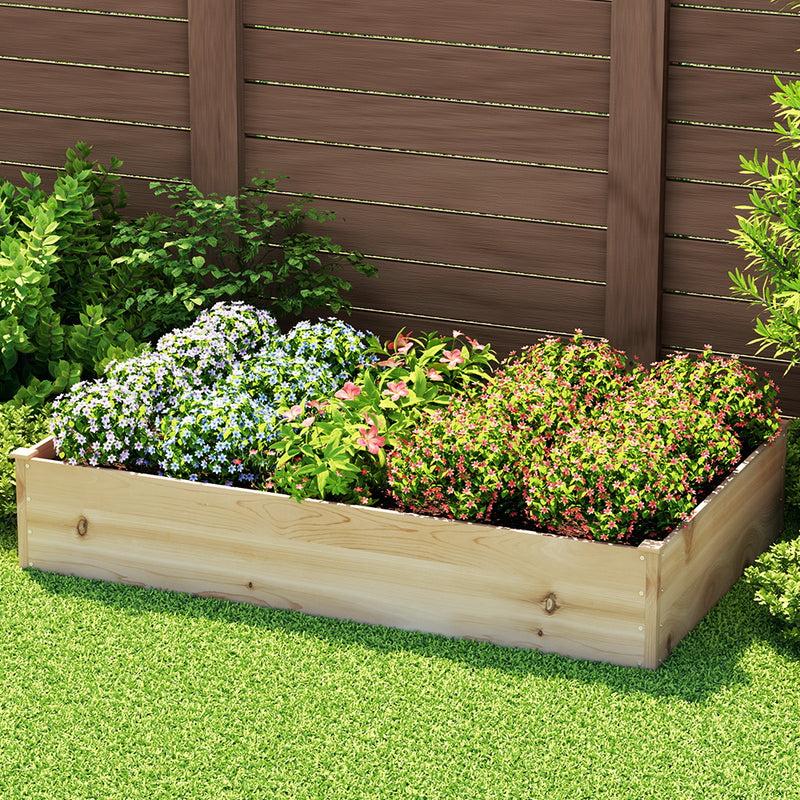 Green Fingers Wooden Raised Garden Bed – 30 cm High, 150/300 cm Source Layouts