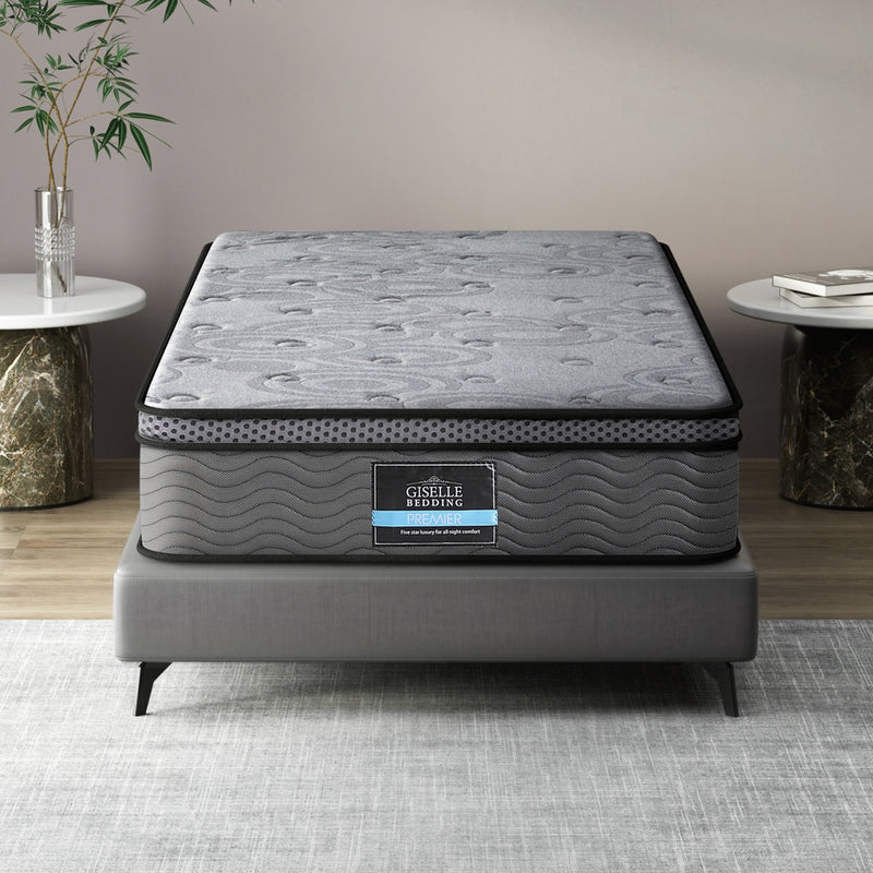 Giselle Bedding Single Mattress 26 cm Enhanced 6-turn Pocket Spring for Isolate Motion with Reinforced Edge Support