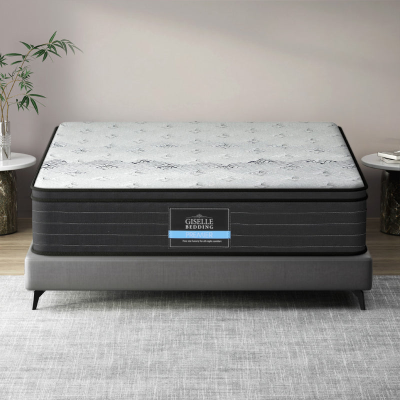 Giselle Bedding 5-Zone Queen Mattress 32 cm Extra Firm Enhanced 6-turn Individual Pocket Spring for Back Pressure Relief