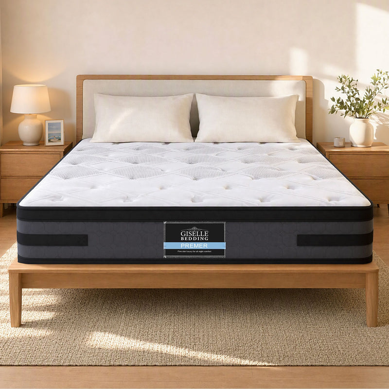 Giselle Bedding 7-Zone Queen Mattress 36 cm Double Firmness Cooling Gel Memory Foam with Pocket Spring