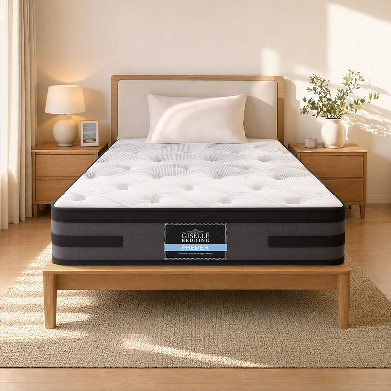 Giselle Bedding 7-Zone Single Mattress 36 cm Double Firmness Cooling Gel Memory Foam with Pocket Spring