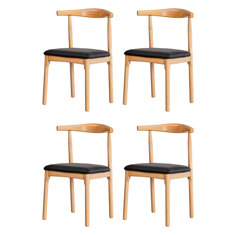Artiss Bert PU leather Dining Chair, Set of 4 – Pine & Black