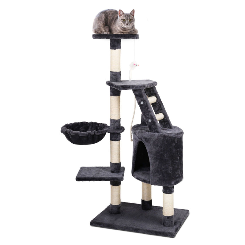 i.Pet Cat Tree 120cm Tower Scratching Post Scratcher Wood Condo House Bed Toys