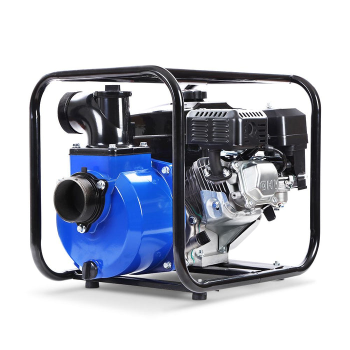 Giantz 3" Petrol Water Pump 7HP Max 4-Stroke 210cc High Flow 60,000L/H Max Transfer Engine, Fire Fighting Irrigation Rain Tank Pond Garden Farm, Includes Hose