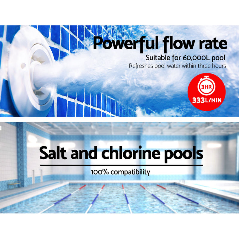 Giantz Pool Pump Swimming Water Pump 2000W Max. 2.7HP Circulation Filter Electric Spa