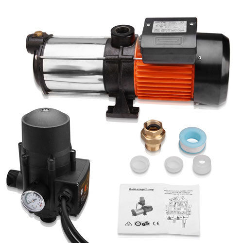 Giantz 1800W Max 5-Stage Garden Water Pump High Pressure Irrigation Booster Pump, Automatic Multi-Stage External Sprinkler Pump for Rainwater Tank Transfer