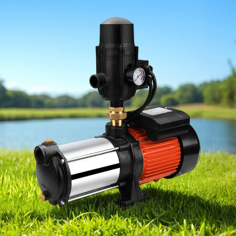 Giantz 1800W Max 5-Stage Garden Water Pump High Pressure Irrigation Booster Pump, Automatic Multi-Stage External Sprinkler Pump for Rainwater Tank Transfer