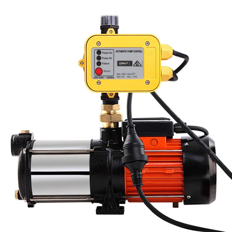 Giantz 1800W Max 5-Stage Garden Water Pump High Pressure Irrigation Booster Pump, Automatic Multi-Stage External Sprinkler Pump for Rainwater Tank Transfer