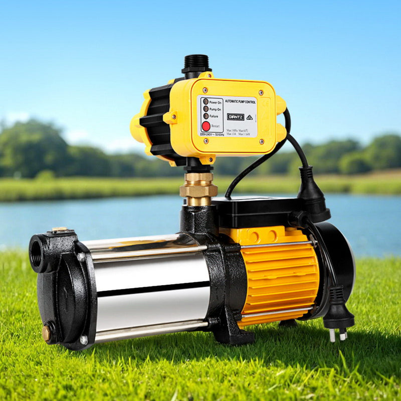 Giantz Garden Water Pump High Pressure 2500W Max 5-Stage Tank Irrigation Transfer Booster Yellow