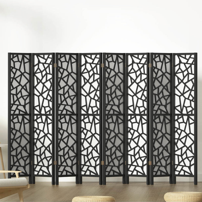 Artiss 8 Panel Room Divider Screen 325 × 170 cm Clover Black