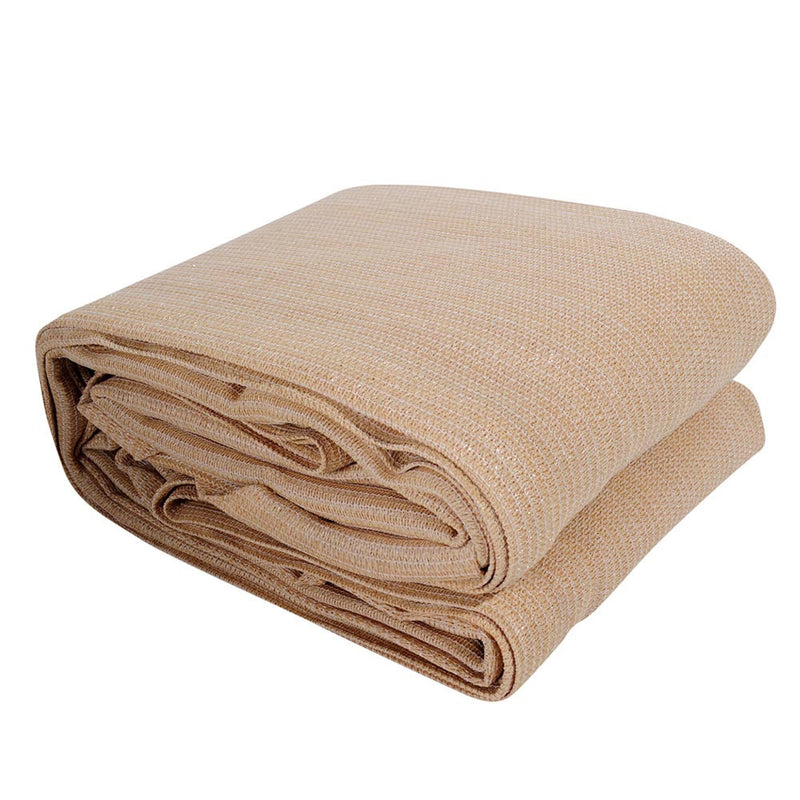 Instahut Shade Sail 6 × 8m Rectangle 280GSM 98% Sand Shade Cloth