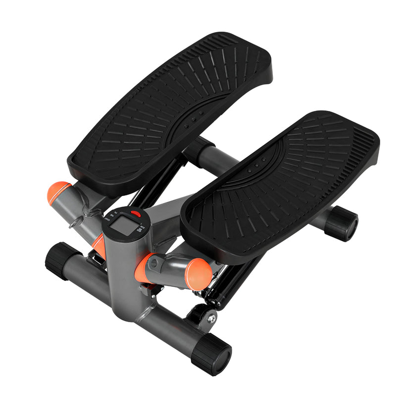 Everfit Mini Stepper with Resistance Ropes, Black, Grey and Orange