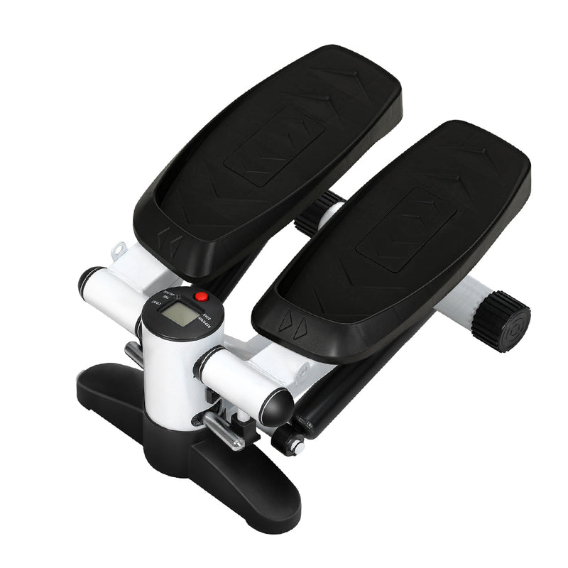 Everfit Mini Stepper with Resistance Ropes, White and Black