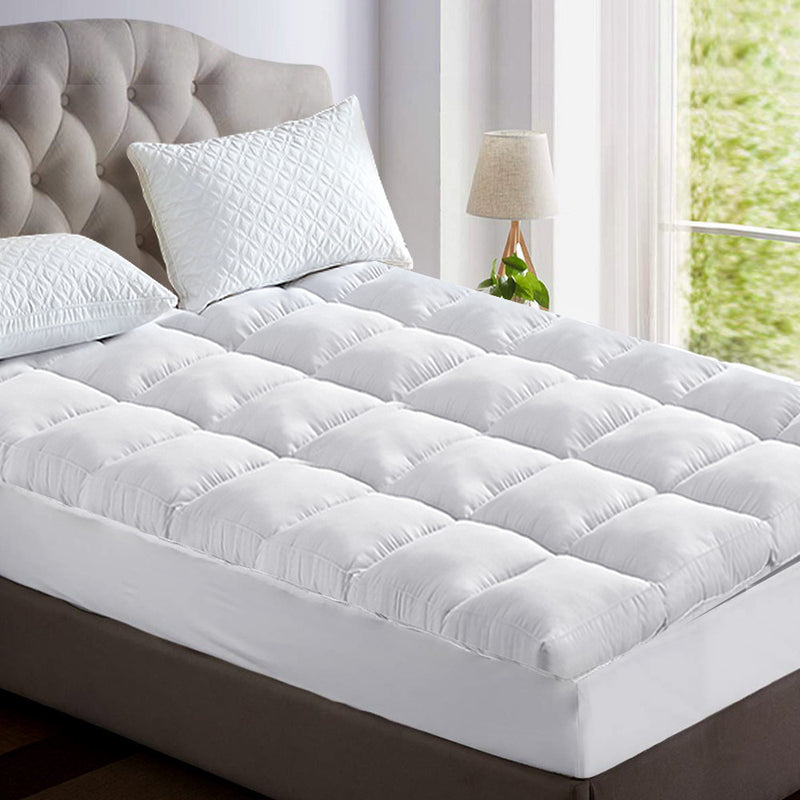 Giselle Bedding 5 cm Bamboo Pillowtop Mattress Topper 1000GSM Mattress Pad Washable Breathable Protector with 45 cm Deep Pocket King Single