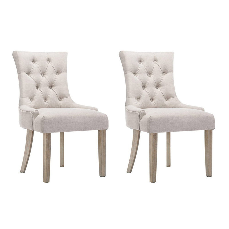 Artiss Dining Chair, Set of 2 – Cream Beige