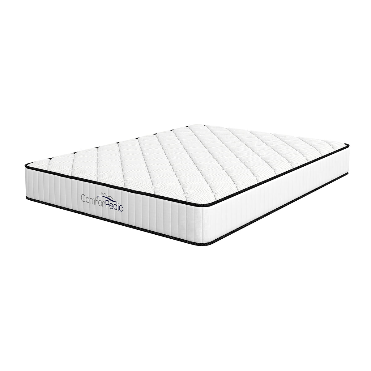Comforpedic Mattress 5 Zone Medium Support Foam Bonnell Spring 21CM - King Single - White Black