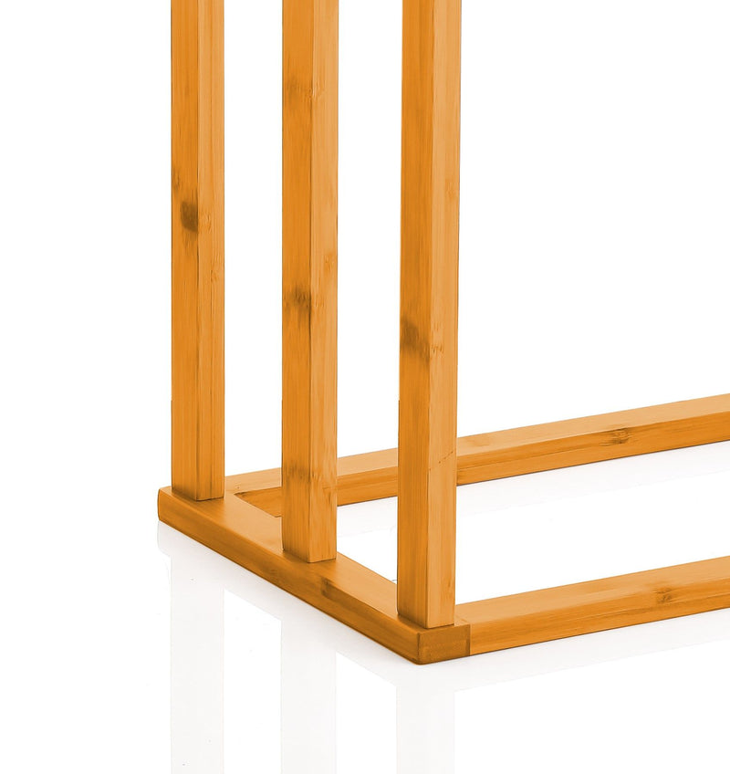 CARLA HOME Bamboo Towel Bar Holder Rack 3-Tier Free Standing for Bathroom. Towel Racks. Towel Rail Bathroom Accessory. Shower Hand Dish Towel. Towel Holder.