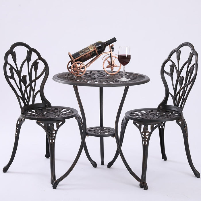 2 Seater Dominique Cast Aluminium Bistro Set