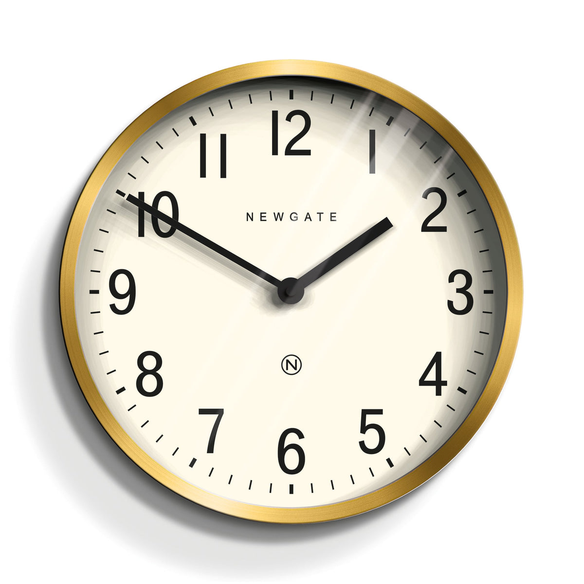 Newgate Master Edwards Wall Clock Radial Brass