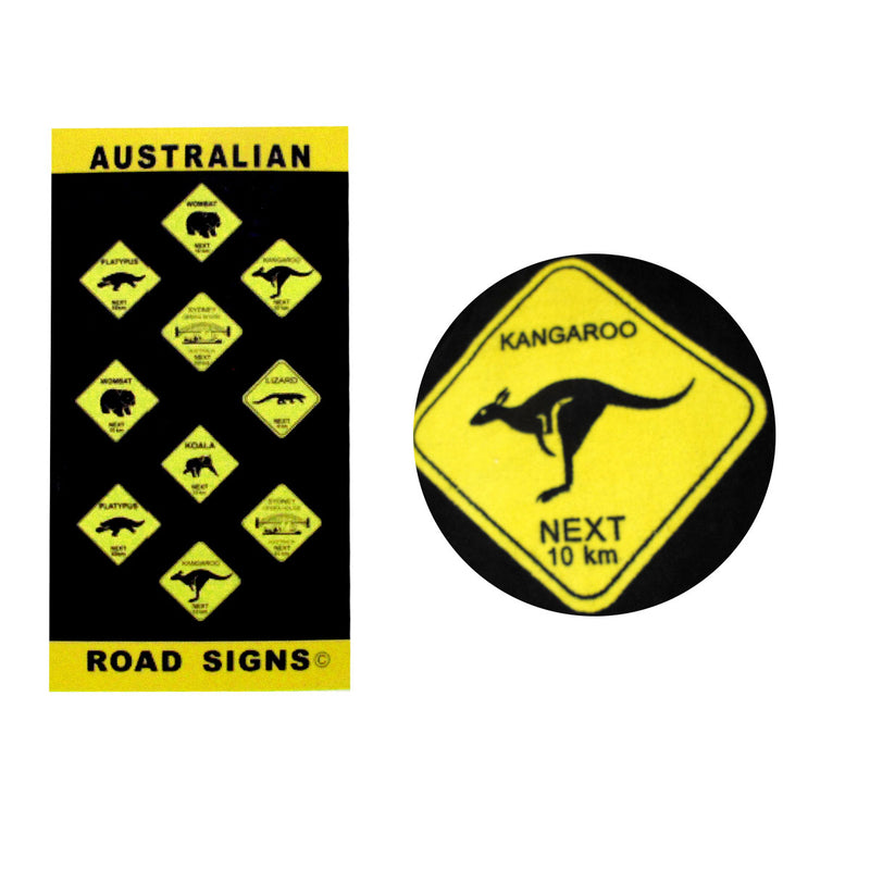 Aussie Road Signs Cotton Beach Towel 75 × 150 cm